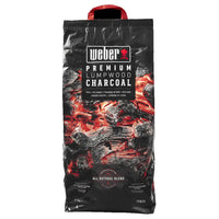 Bricchetti di Carbone Weber PREMIUM LUMPWOOD CHARCOAL da 5Kg per Barbecue con Legno di Faggio, Carpino, Betulla e Querci