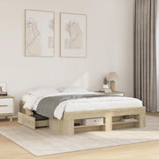 Giroletto-Struttura Letto Rovere Sonoma 135x190 cm in Legno Multistrato 410019