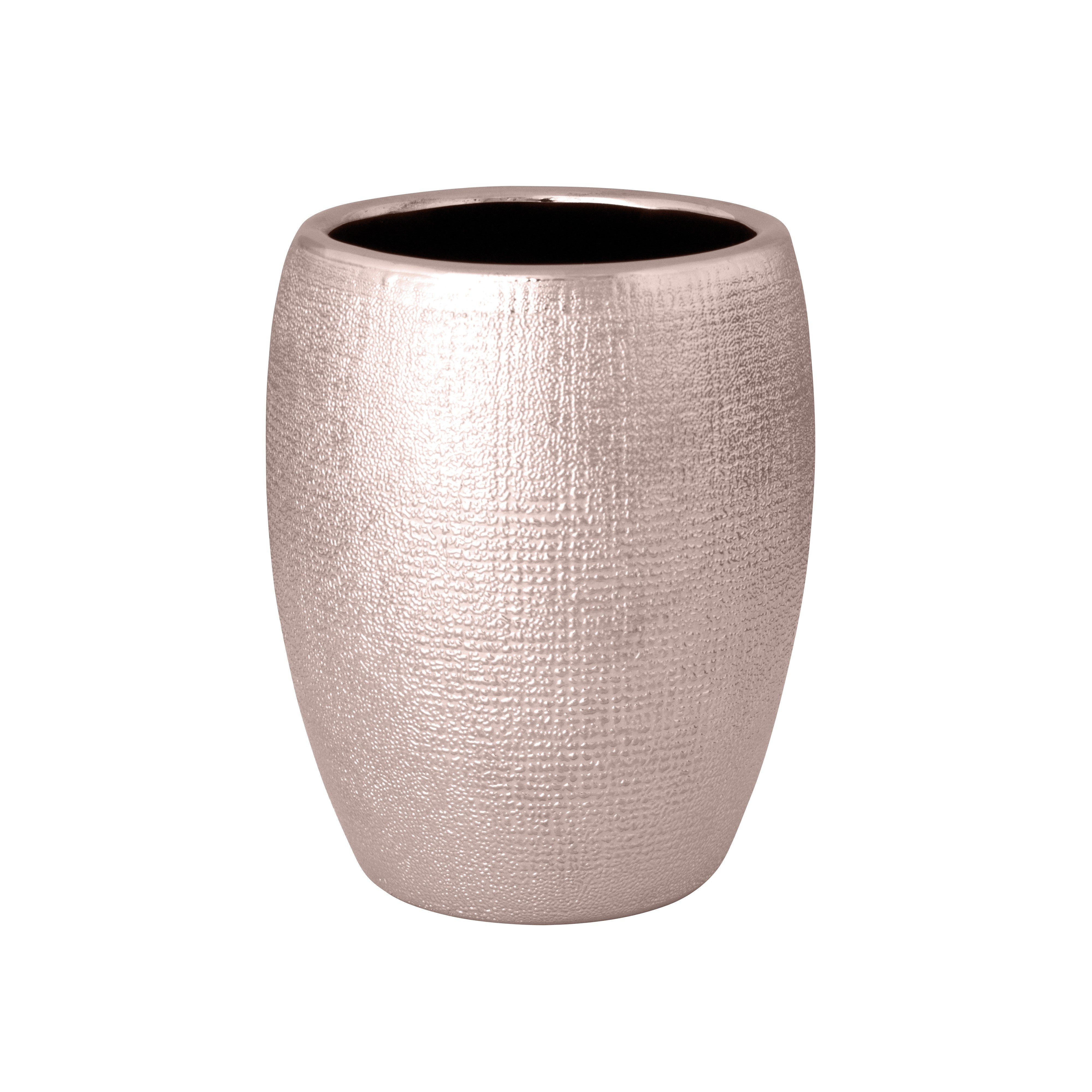 Bicchiere serie glitter in ceramica rosa ramato