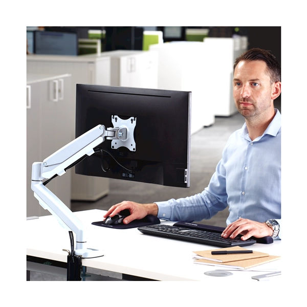 Fellowes Eppa 9683201 Supporti a parete per TV 101,6 cm [40] Scrivania Bianco (Fellowes 9683201 Eppa Single Monitor Arm - White)