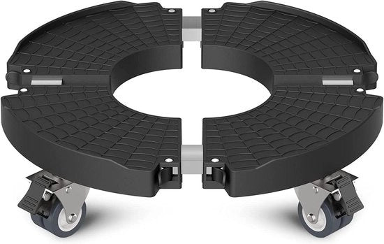 Carrello per piante Indoor & Outdoor, Rotolo per piante con capacità di carico 200 kg, Stendardo per piante rotondo con ruote bloccabili