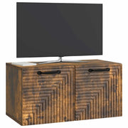 Mobile TV da Muro | Armadietto TV | Mobile Porta TV Rovere Fumo 59,5 x 31 x 30 cm