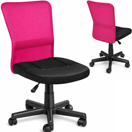 Sedia Scrivania Ufficio Cameretta Girevole Tessuto Rete Altezza Regolabile Fuxia