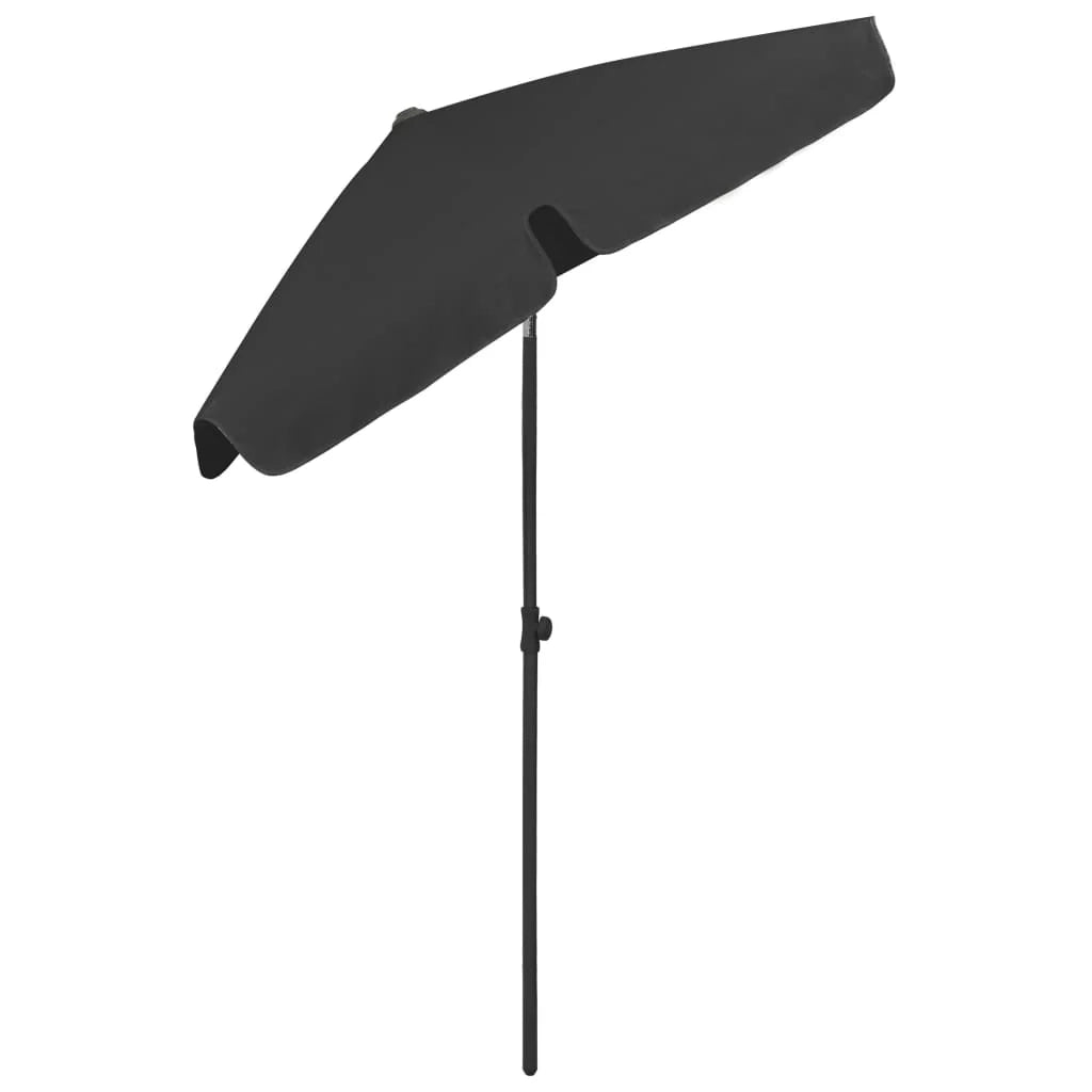 Ombrellone da spiaggia 180 x 120 cm nero 02_0008401