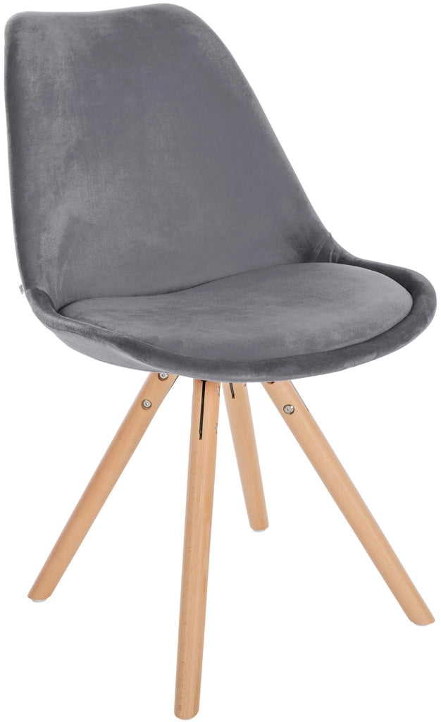 Sedia Sofia Velvet grigio,natura (rotondo)
