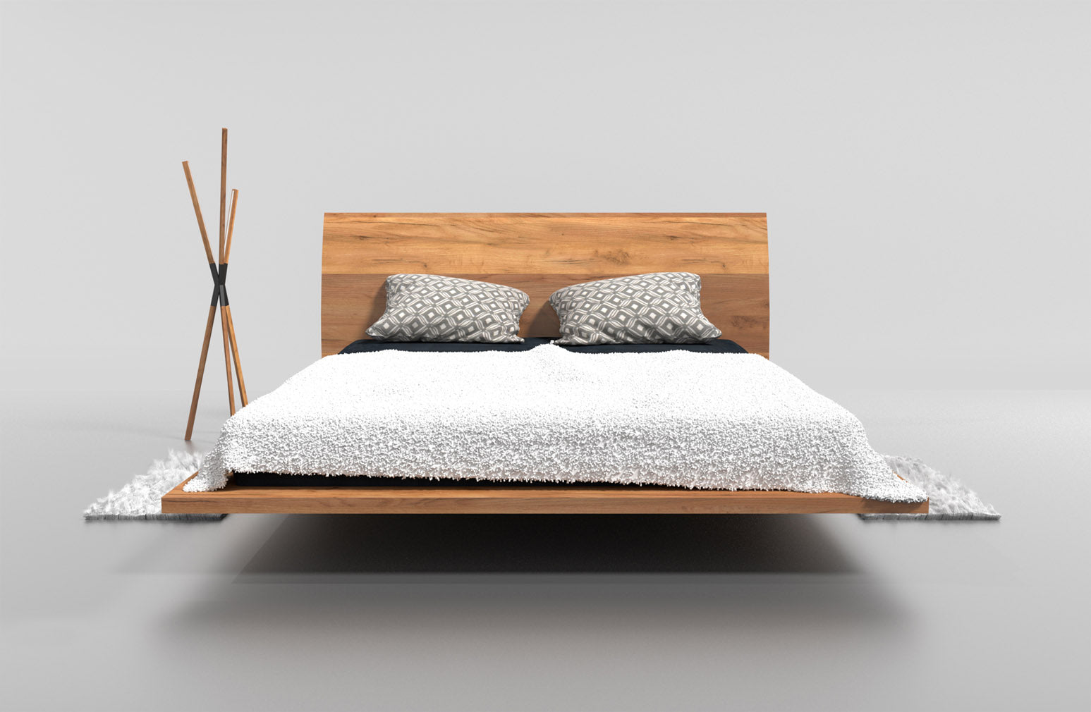 LETTO RAY 200x200 ROVERE MASSELLO NATURALE