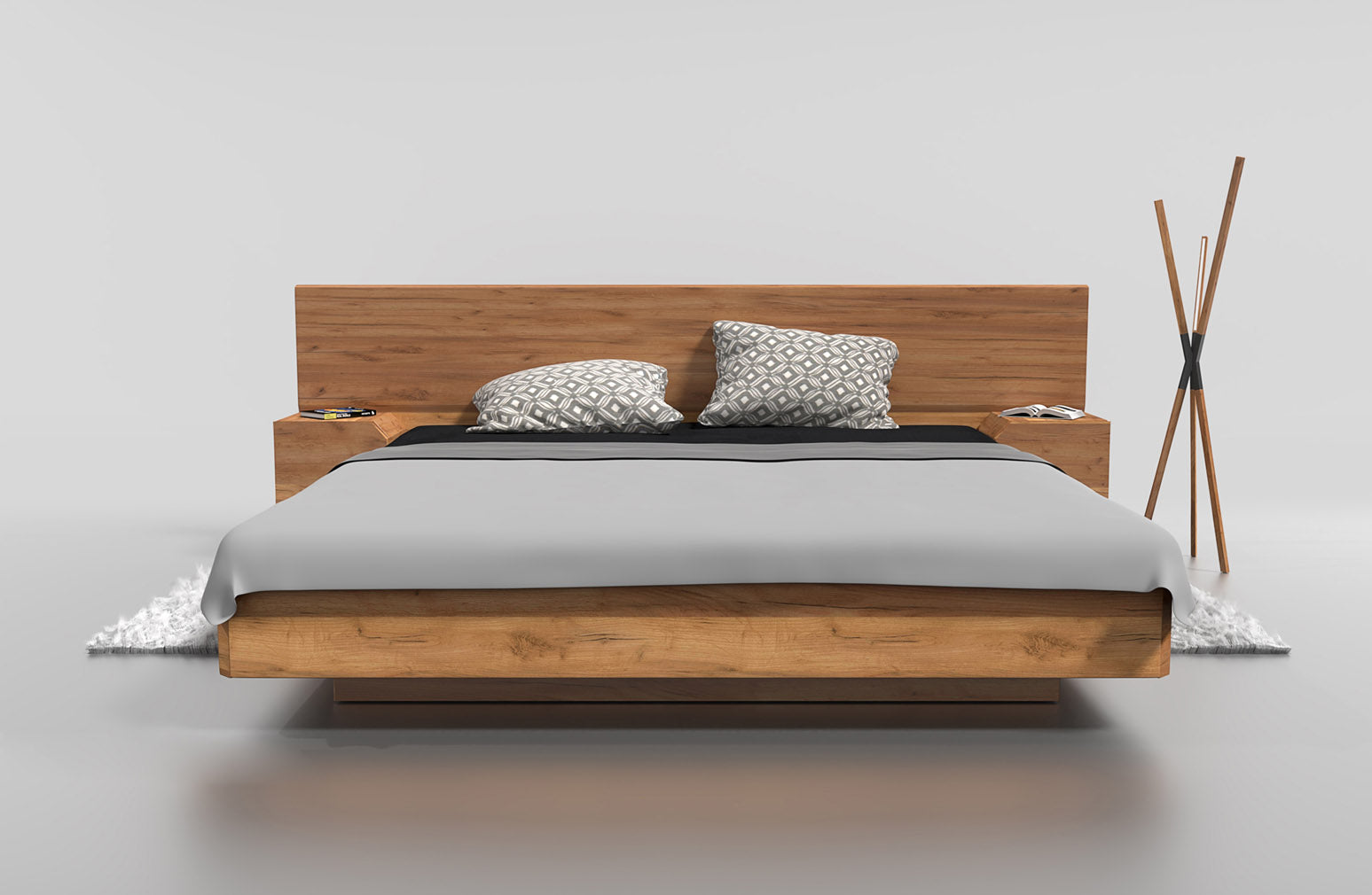 LETTO MUTOMBO 120x200 ROVERE MASSELLO NATURALE