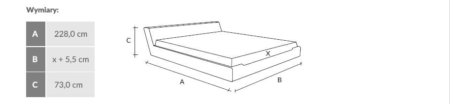 LETTO KOBE 140x200 ROVERE MASSELLO NATURALE