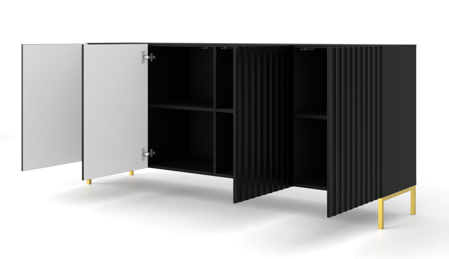 CREDENZA WAVE CABINET 200 4D NERO OPACO