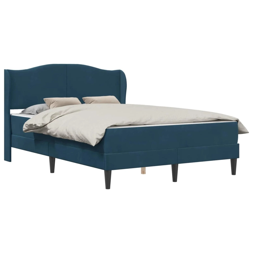 Struttura del letto con testiera Blu 140 x 190 cm Velluto 3415207