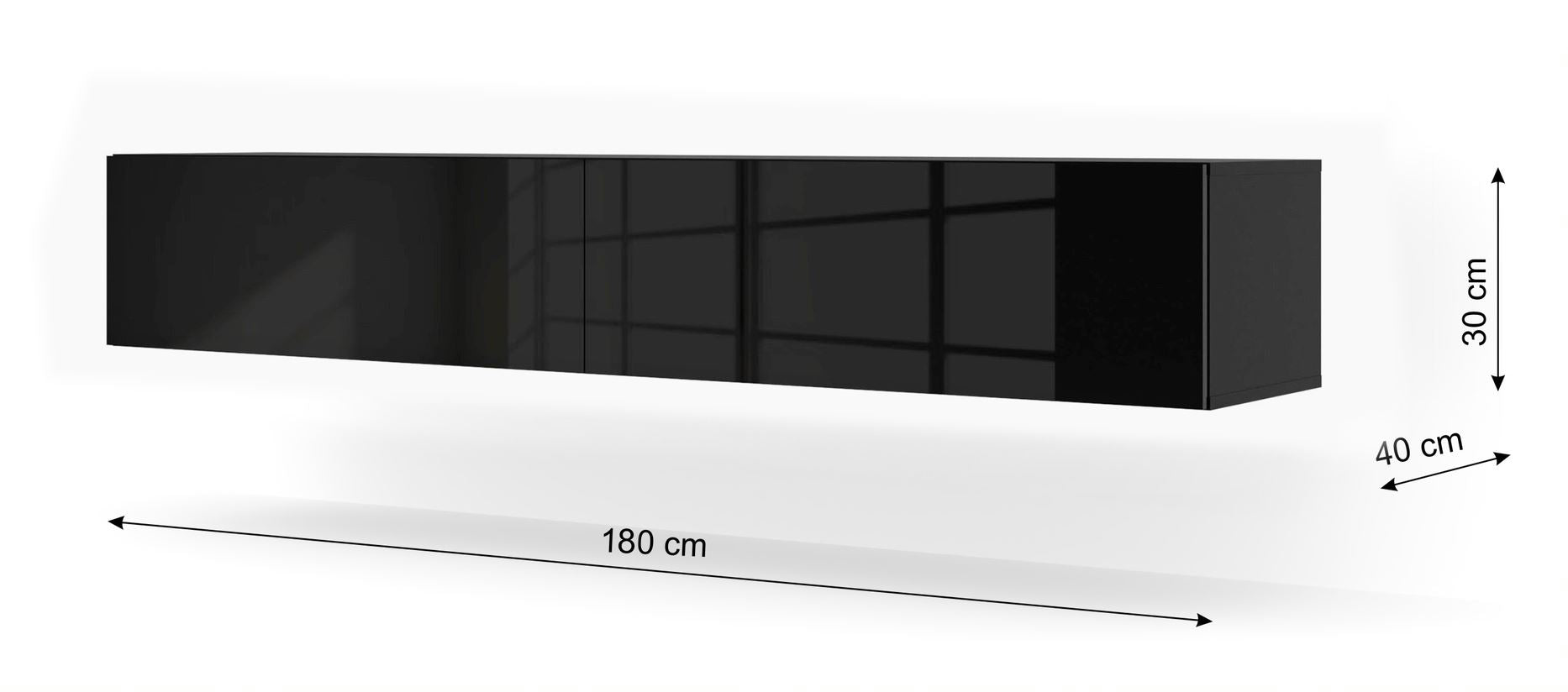 ARMADIO TV BINGO 180 NERO LUCIDO