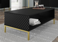 TAVOLINO DA CAFFÈ SURF NERO OPACO