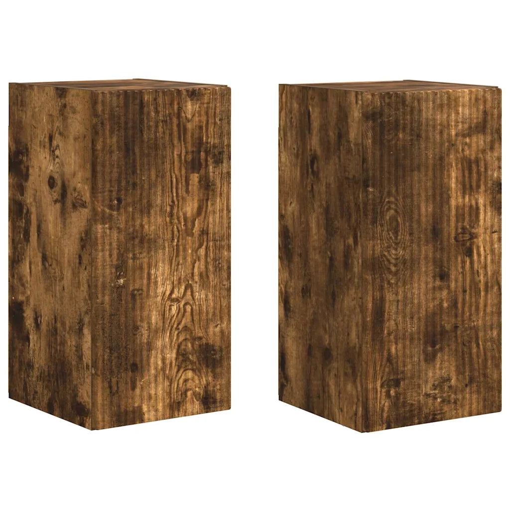 Mobile TV da parete 2 pcs Rovere fumé 30 x 31 x 60 cm 892280