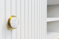 PORTA TV PETRA 180 2D1S BIANCO OPACO GAMBE ORO