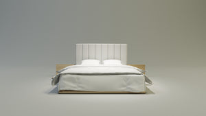 LETTO IMBOTTITO KREON 120x200 SOLIK ROVERE NATURALE