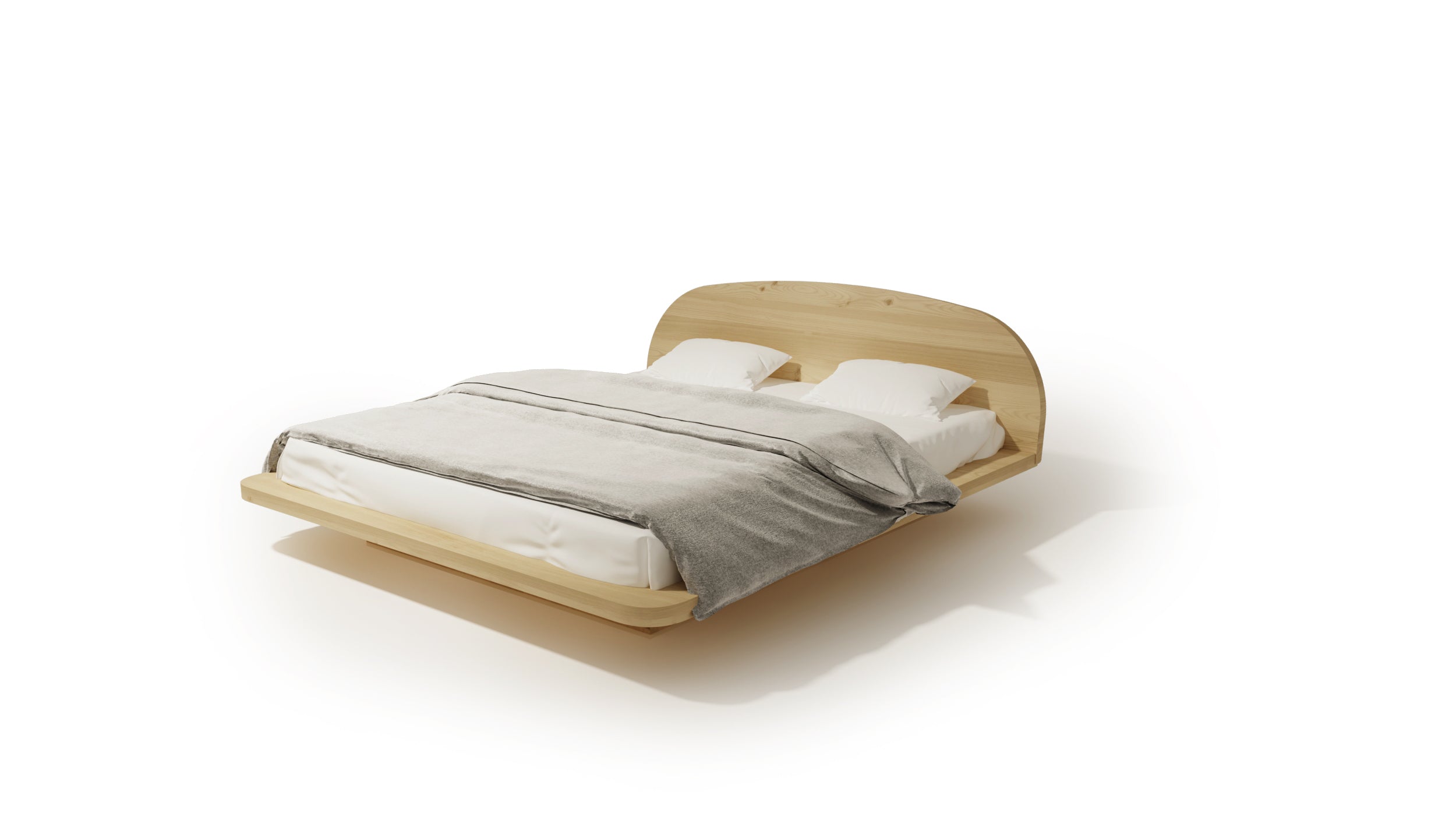 LETTO IMBOTTITO SPACE 160x200 SOLIK ROVERE NATURALE