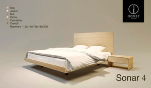 LETTO IMBOTTITO SONAR FOUR 120x200 SOLIK OAK NATURALE