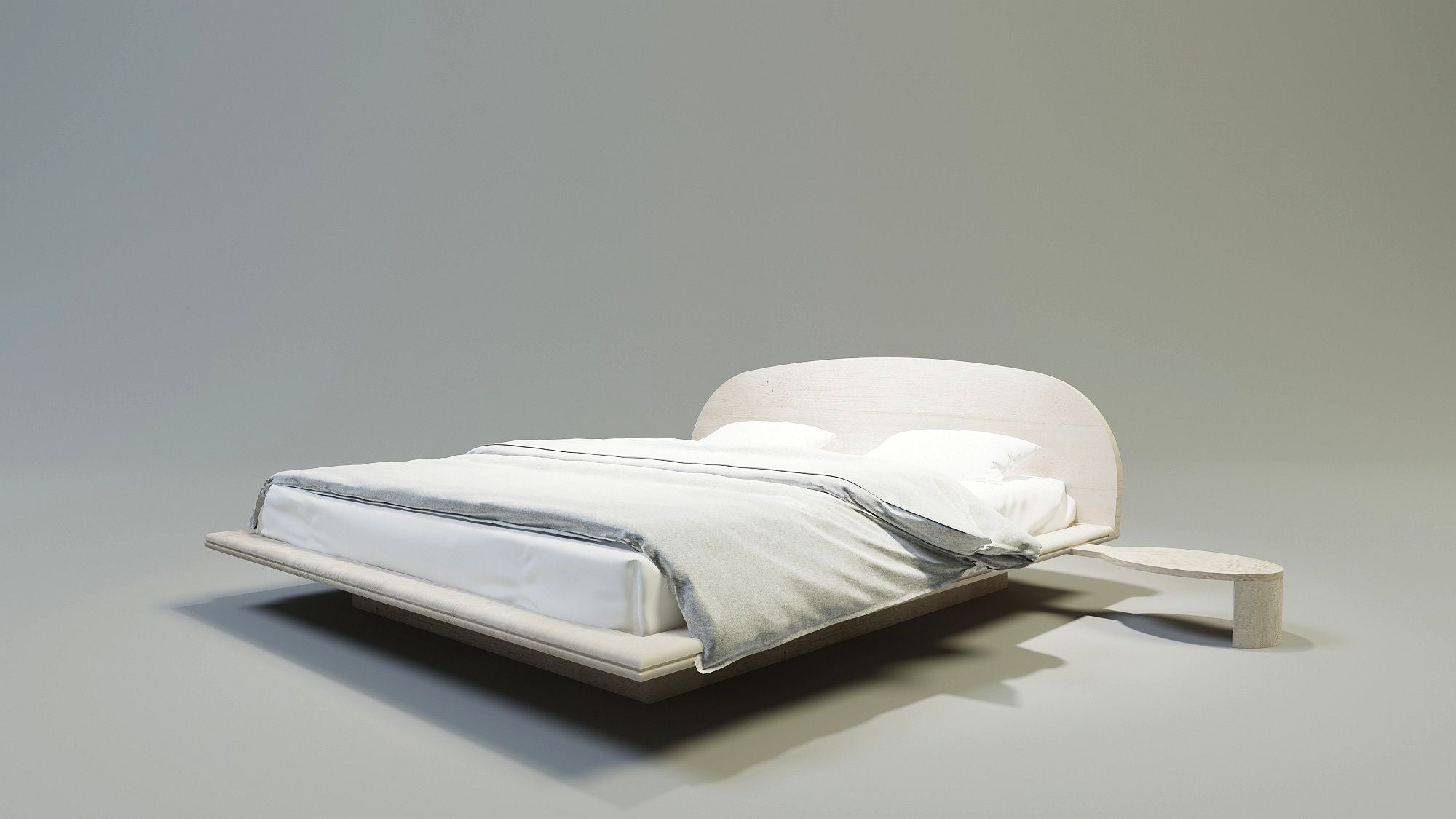 LETTO IMBOTTITO SPACE 180x200 SOLIK ROVERE NATURALE