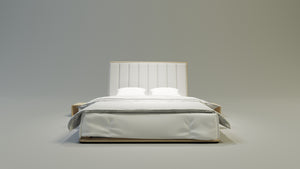 LETTO IMBOTTITO UNIKO TWO 120x200 SOLIK ROVERE NATURALE