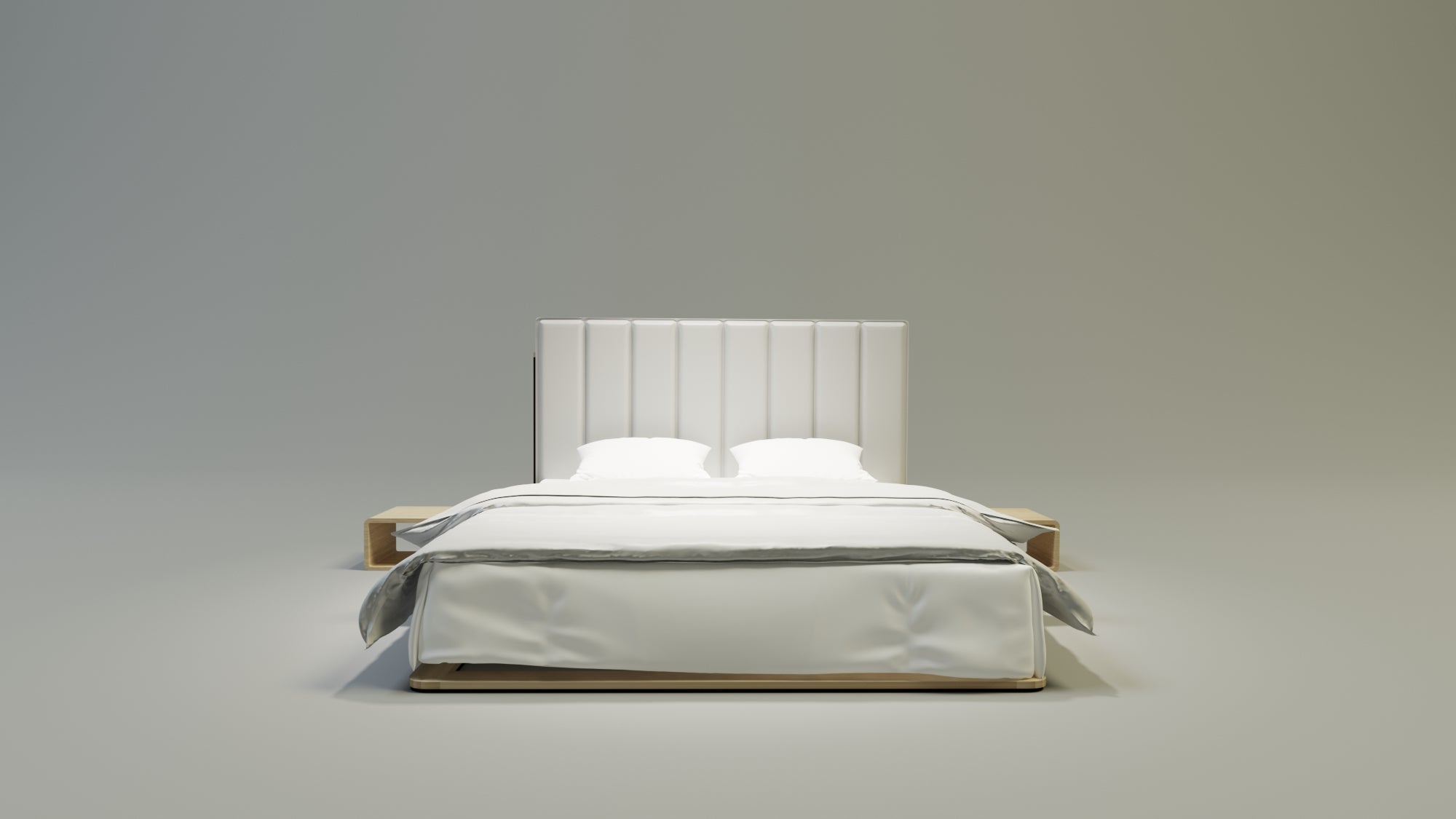 LETTO IMBOTTITO UNIKO 200x200 SOLIK ROVERE NATURALE