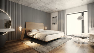 LETTO IMBOTTITO VUELO TWO 120x200 SOLIK ROVERE NATURALE