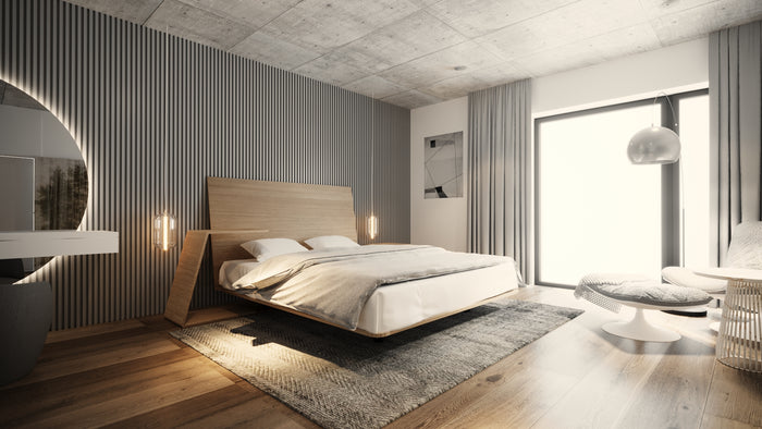 LETTO IMBOTTITO VUELO TWO 120x200 SOLIK ROVERE NATURALE