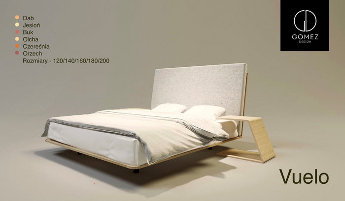LETTO IMBOTTITO VUELO 180x200 SOLIK ROVERE NATURALE