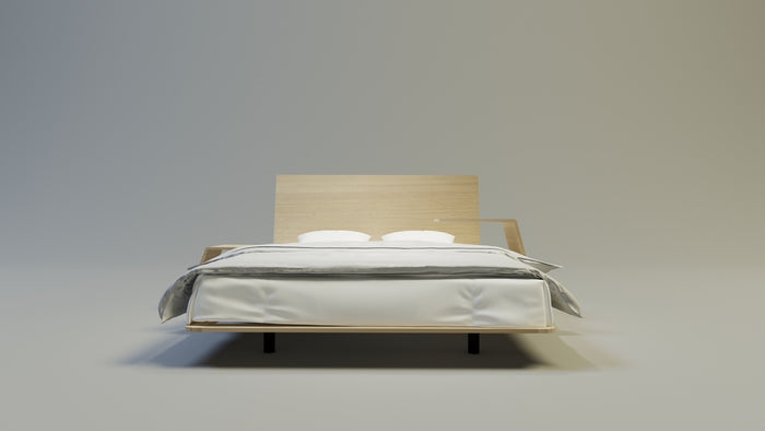 LETTO IMBOTTITO VUELO TWO 160x200 SOLIK ROVERE NATURALE