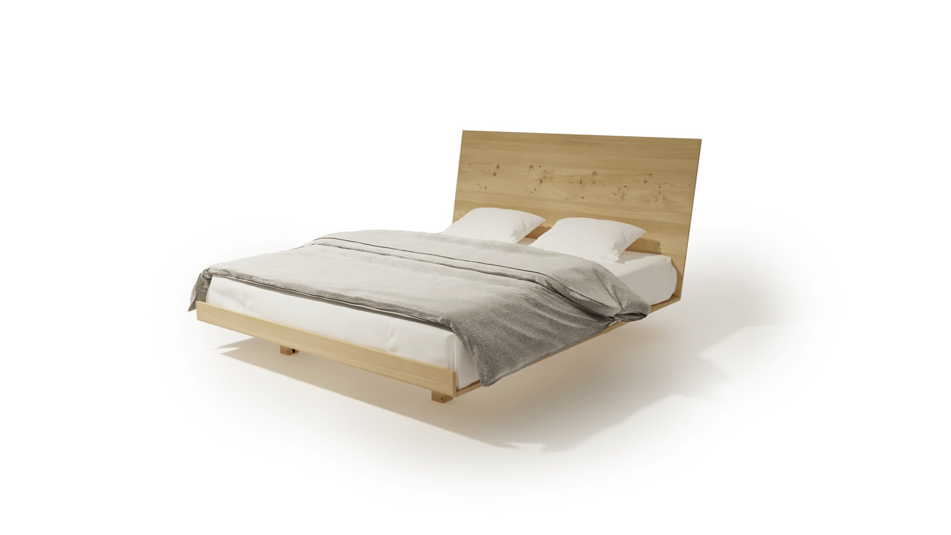 LETTO IMBOTTITO VUELO TRE 140x200 SOLIK ROVERE NATURALE