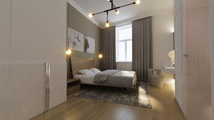 LETTO IMBOTTITO VUELO TRE 200x200 SOLIK ROVERE NATURALE