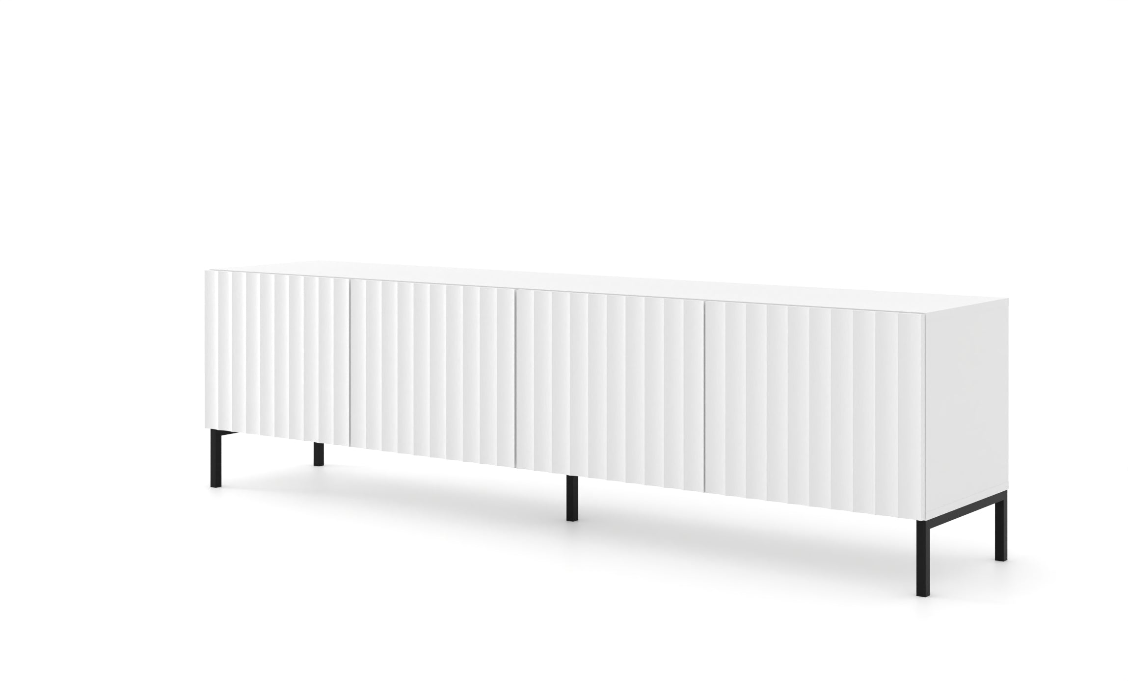 MOBILE WAVE PORTA TV 200 4D BIANCO OPACO GAMBE NERE