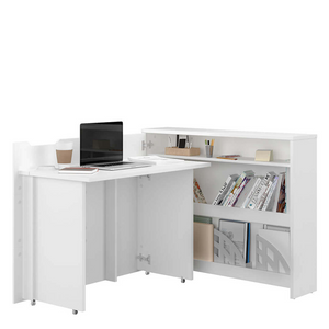 SCRIVANIA WORK CONCEPT CW 01L BIANCO LUCIDO SINISTRO
