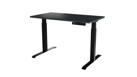 SCRIVANIA ELETTRICA REGOLABILE NOOM DESK MOTION 120 GAMBE NERE PIANO ANTRACITE MOON