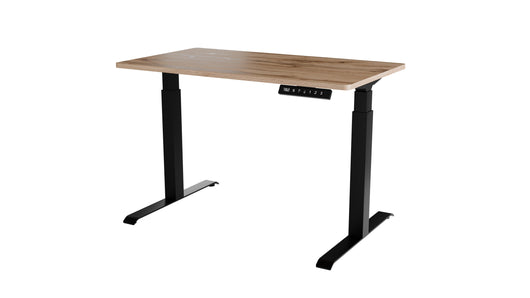 SCRIVANIA ELETTRICA REGOLABILE NOOM MOTION 120 GAMBE NERE PIANO ROVERE WOTAN MOON