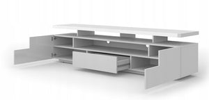 ARMADIO TV EVA 180 BIANCO OPACO BIANCO LUCIDO LED