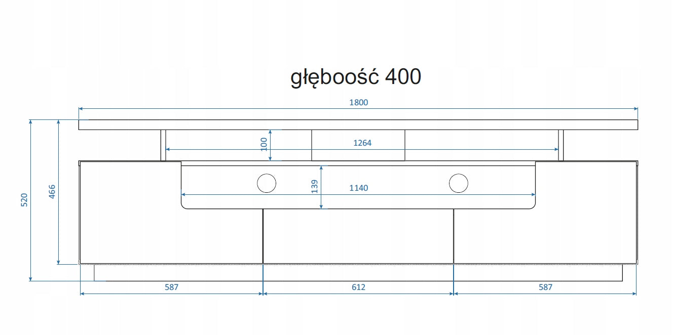 ARMADIO TV EVA 180 BIANCO OPACO BIANCO LUCIDO