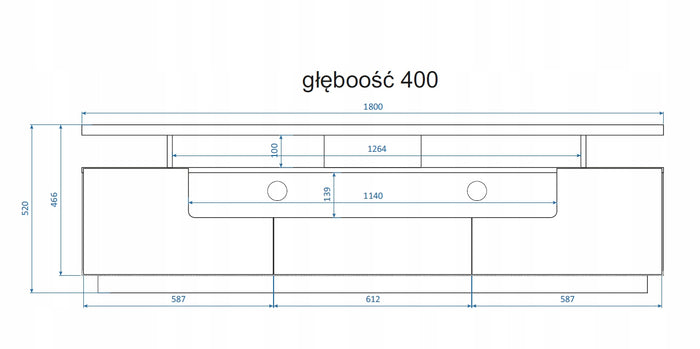 ARMADIO TV EVA 180 BIANCO OPACO BIANCO LUCIDO