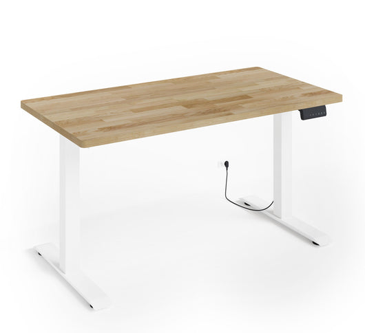TAVOLO BIM NATURAL DESK 2P BIANCO OPACO ROVERE NATURALE 140x70