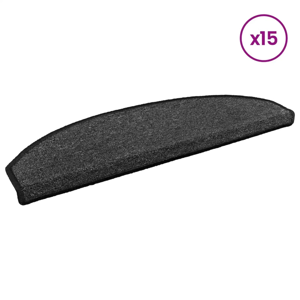 Tappetini per scale autoadesivi Semicircolare 15 pcs Antracite
