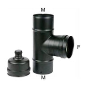 Maral Gomito T Inox 8 Mfm Tappo Nero Pellet 300