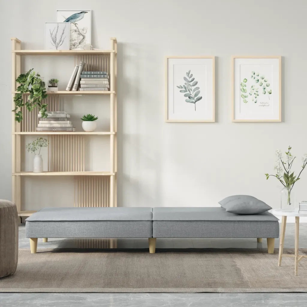 Divano letto-Sofa Letto-Daybed Grigio Chiaro in Tessuto 914989