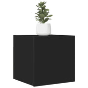 Mobili Porta TV a Parete 2pz Neri 30,5x30x30 cm 804485