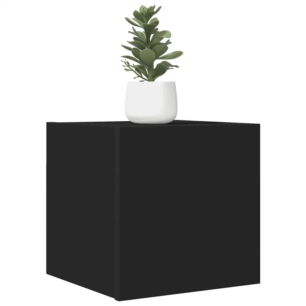 Mobili Porta TV a Parete 2pz Neri 30,5x30x30 cm 804485