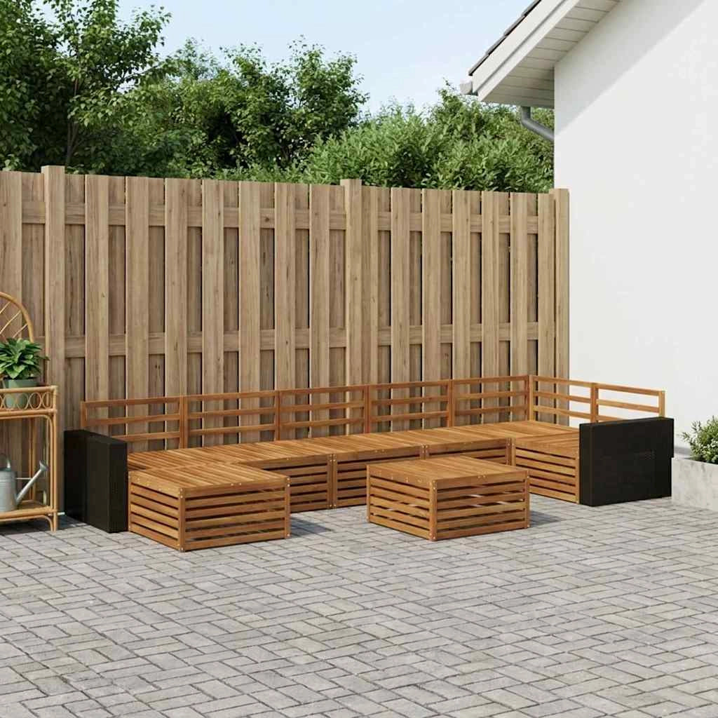 Set di divani da esterno 8 pz Naturale 3383662