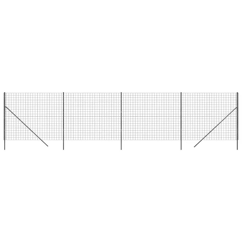 Recinzione Metallica Antracite 1,8x10 m in Acciaio Zincato 154229