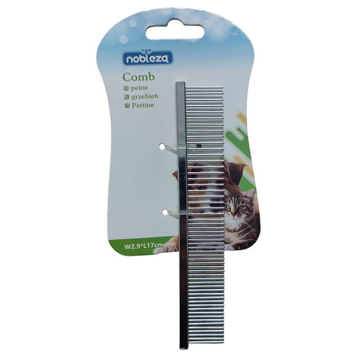 PETTINE IN DUE PER CANI IN METALLO