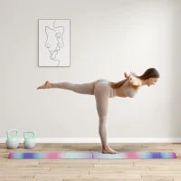 Trave di Equilibrio da Ginnastica Artistica per Bambini, Pieghevole, 236 cm, Multicolore