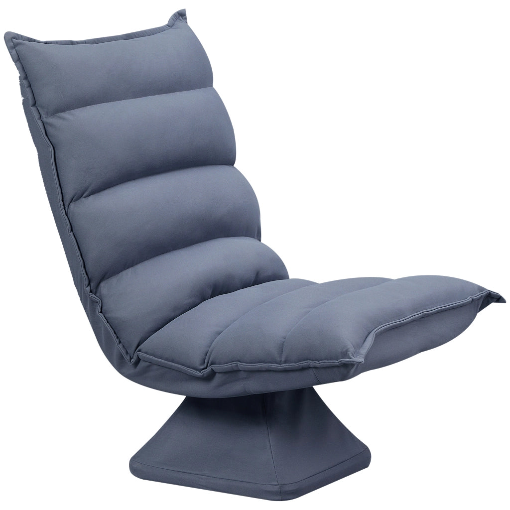 Poltrona girevole reclinabile con schienale imbottito ¨C zephmum ¨C 62x70x95 cm grigio