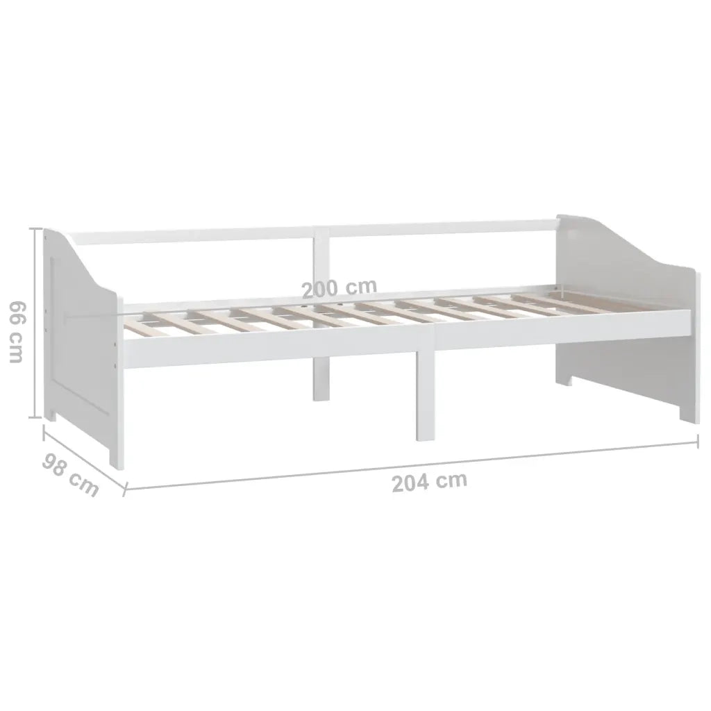 Divano letto | Sof¨¤ letto | Letto singolo a 3 Posti Bianco Legno Massello di Pino 90x200cm