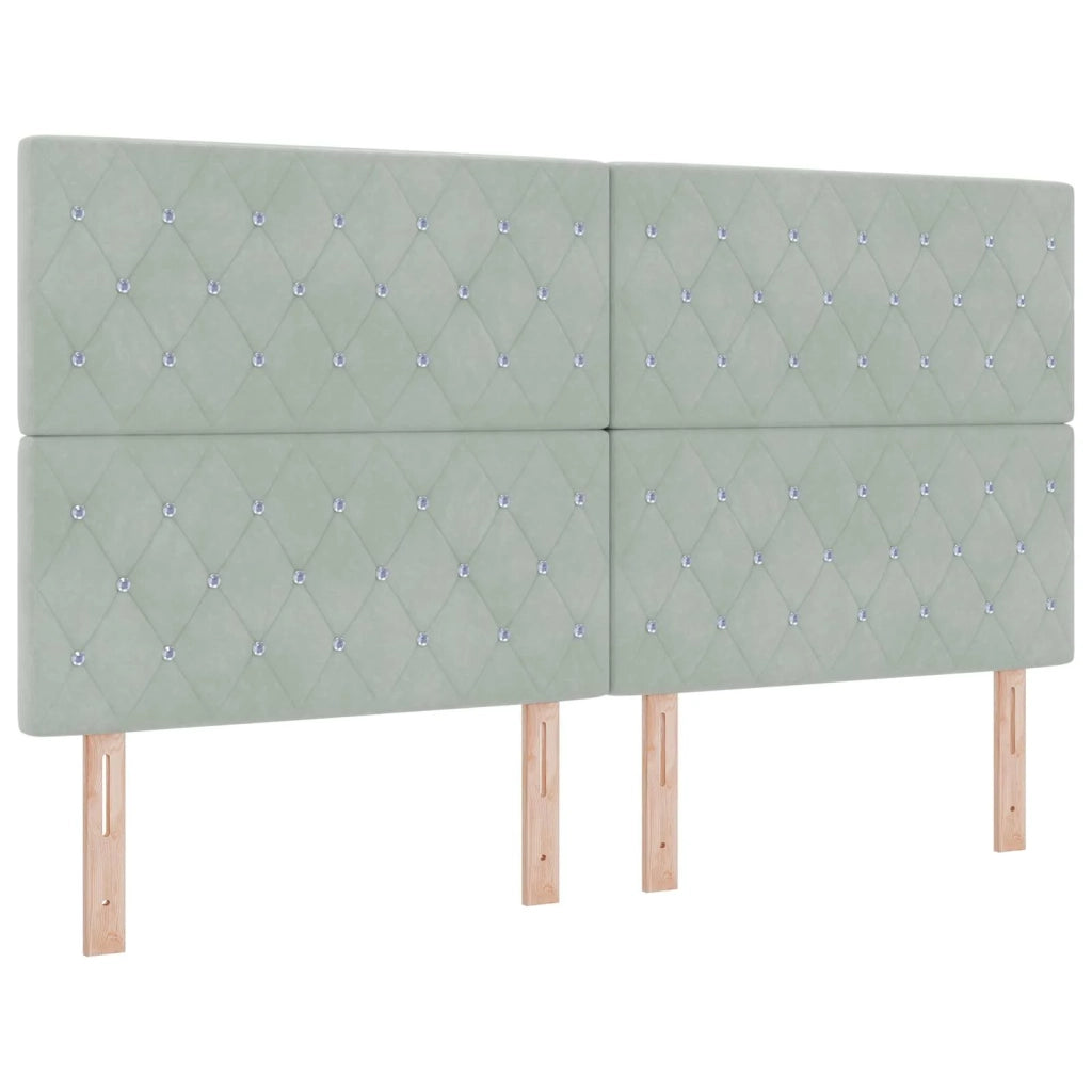 Letto Ottomano con Materasso e LED Grigio Chiaro 180 x 200 cm 3458247